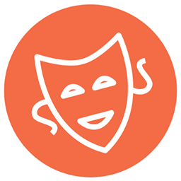 Image of the Face Paint for Books icon that allows readers to access Face Paint virtual content.