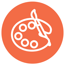 Image of the Fan Art for Books icon that allows readers to access Fan Art Xperiences.
