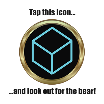 Image of the icon the user will tap in order to access the Augmented Reality in Books.