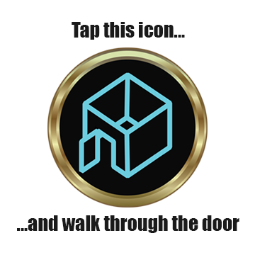 Image of the icon the user will tap in order to access the Virtual Reality in Books.