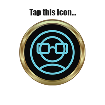 Image of the icon the user will tap in order to access the Augmented Reality in Books.